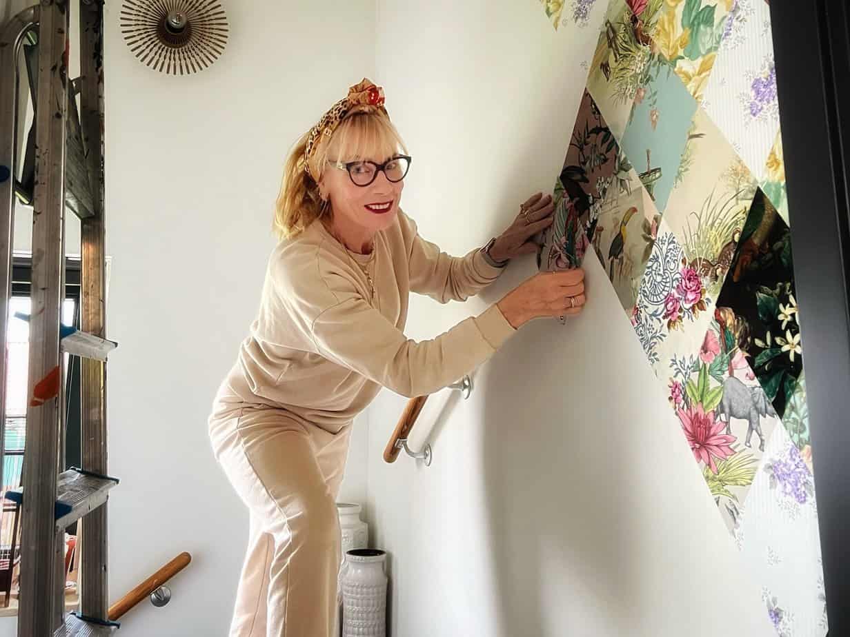 Behangrestanten gebruiken voor een patchwork muur